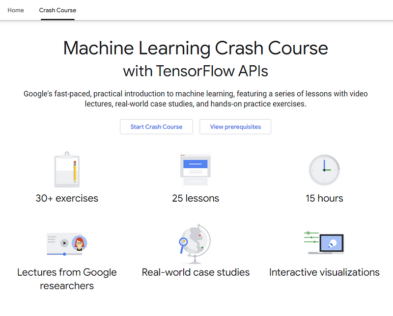 Google Machine Learning Crash Course