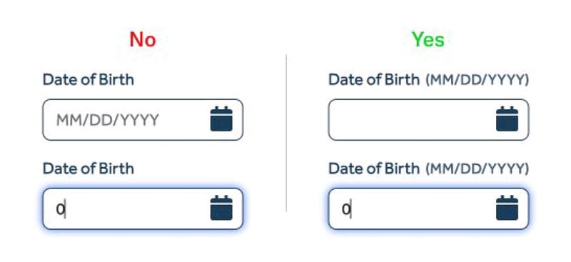 Improved date input format example