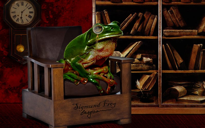 Sigmund Freud as a frog