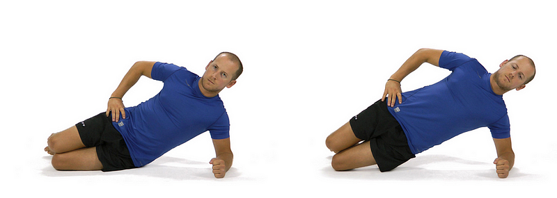 Knee Side Plank Dips Exercise Demonstration