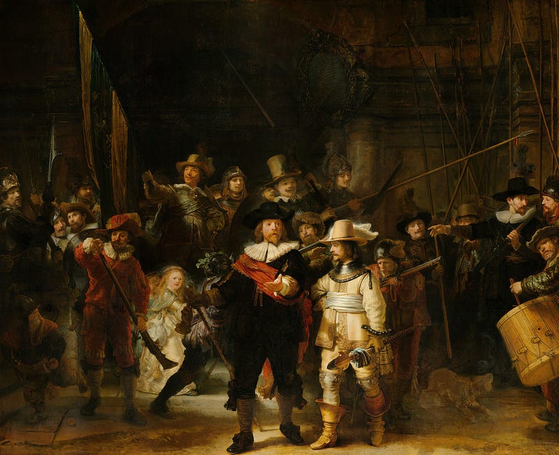 Rembrandt's "The Night Watch" painting