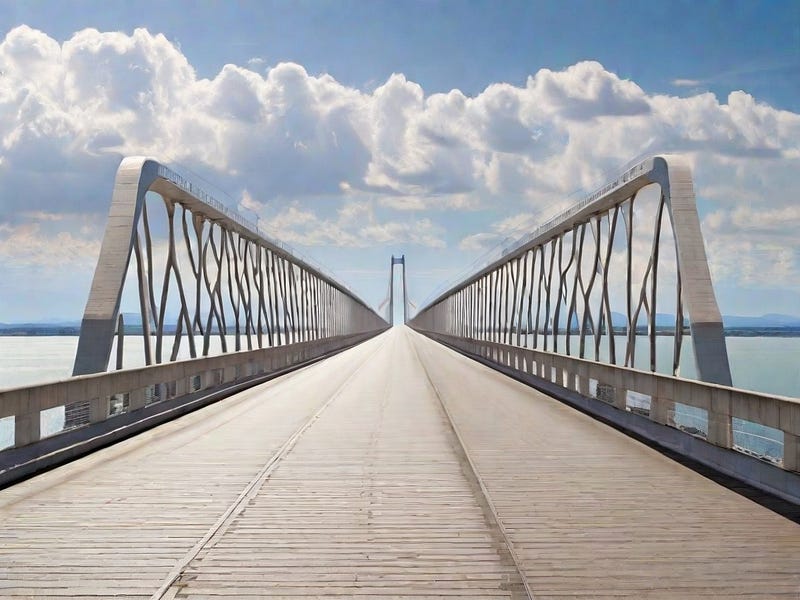 Conceptual image of the longest bridge project