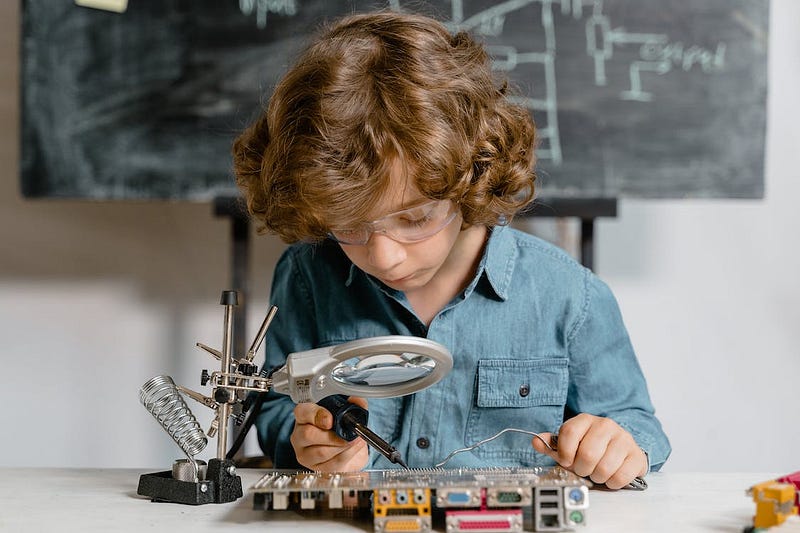 Student engaged in a science experiment