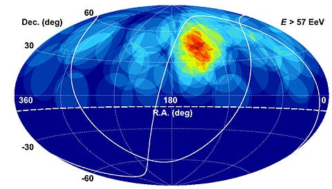 Cosmic ray activity hot spots