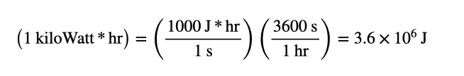 Energy conversion example