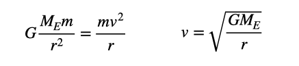 Velocity formula for circular orbits