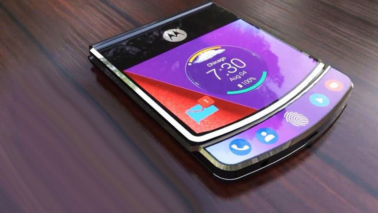 Concept of the foldable Motorola RAZR