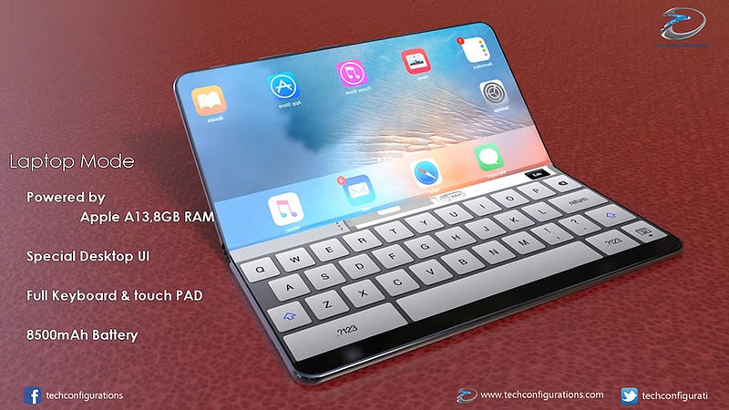 Concept of a foldable iPhone