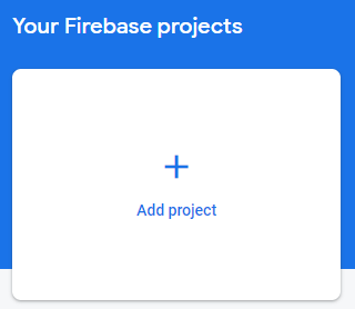 Creating a new project in Firebase