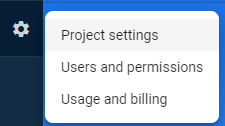 Firebase project settings image