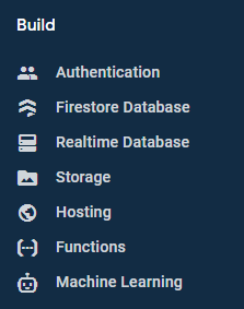 Firestore database creation image