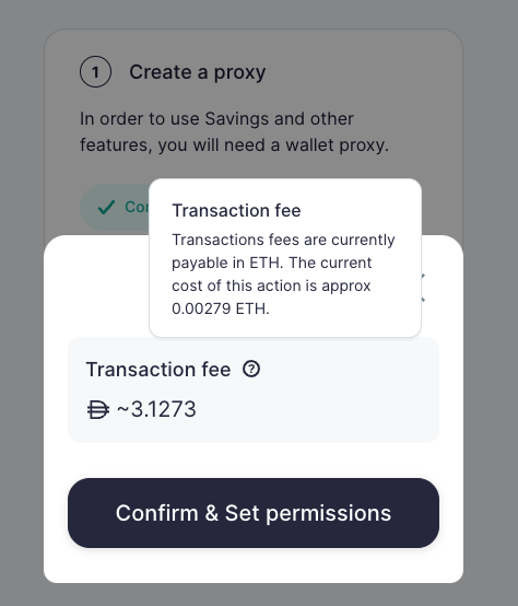 Permissions setup and associated fees.