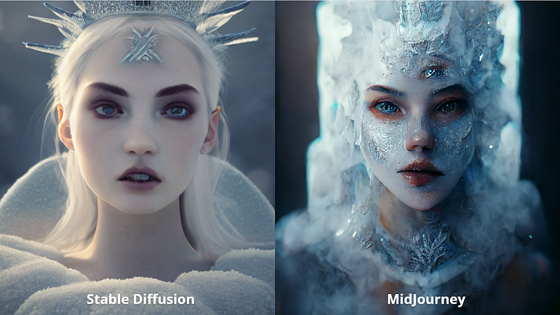 Ice Goddess Generated by AI