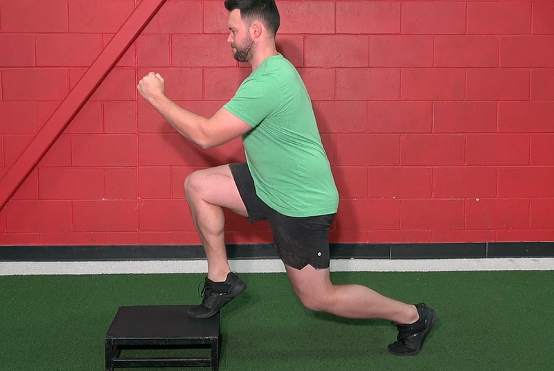 Split squat soleus raise exercise