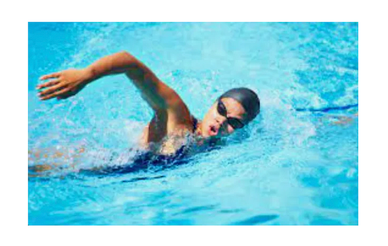 Swimming practice for snorkeling