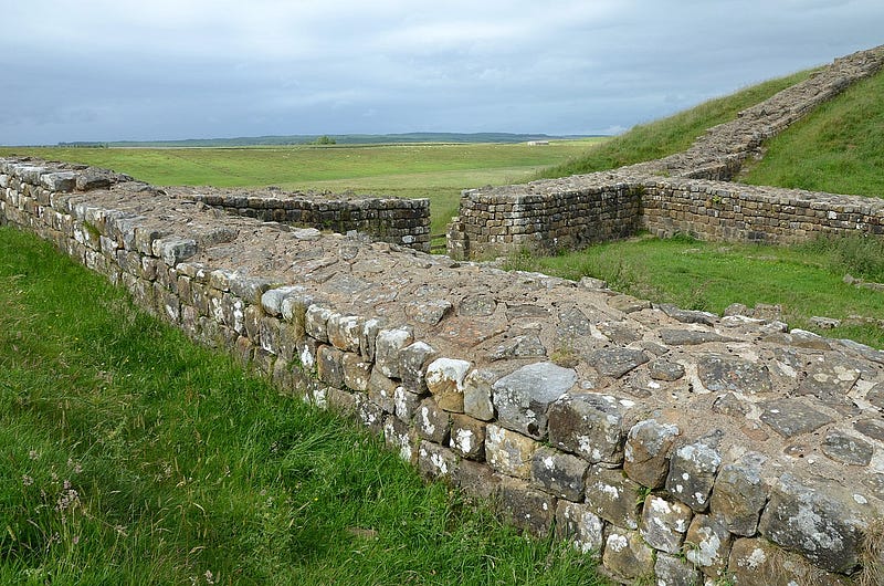 A glimpse of Hadrian's Wall's remnants