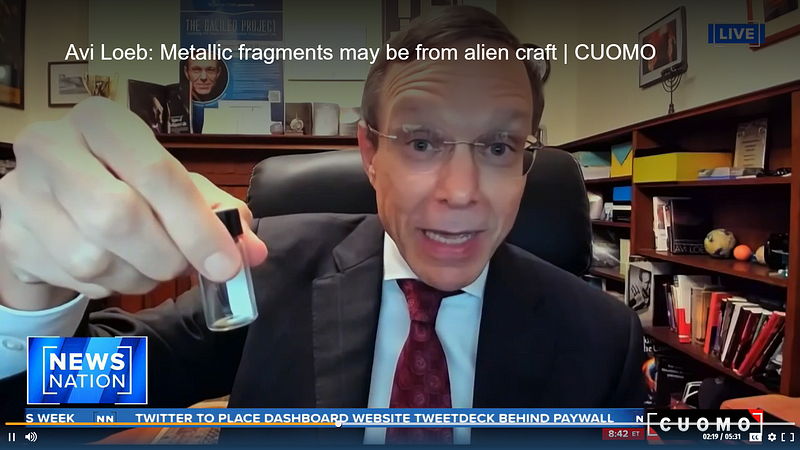 Harvard Professor Avi Loeb analyzing interstellar material