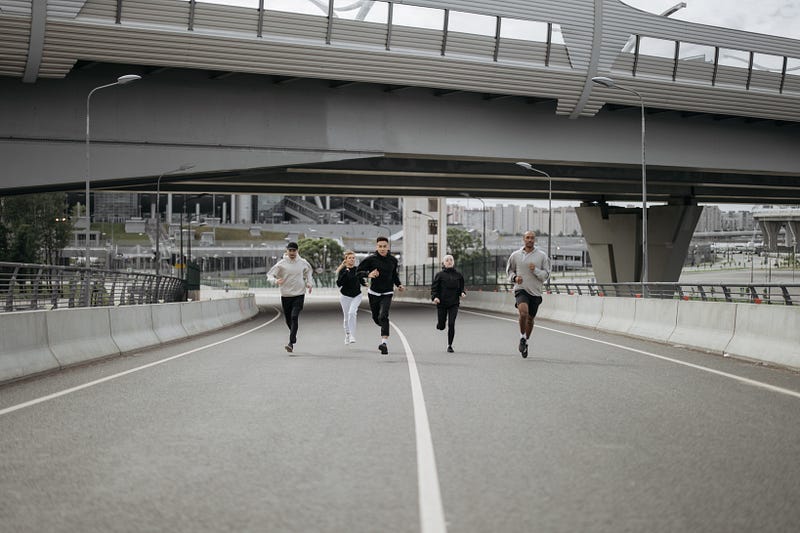 Runner training on a scenic trail