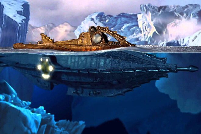 Artistic representation of Captain Nemo’s submarine