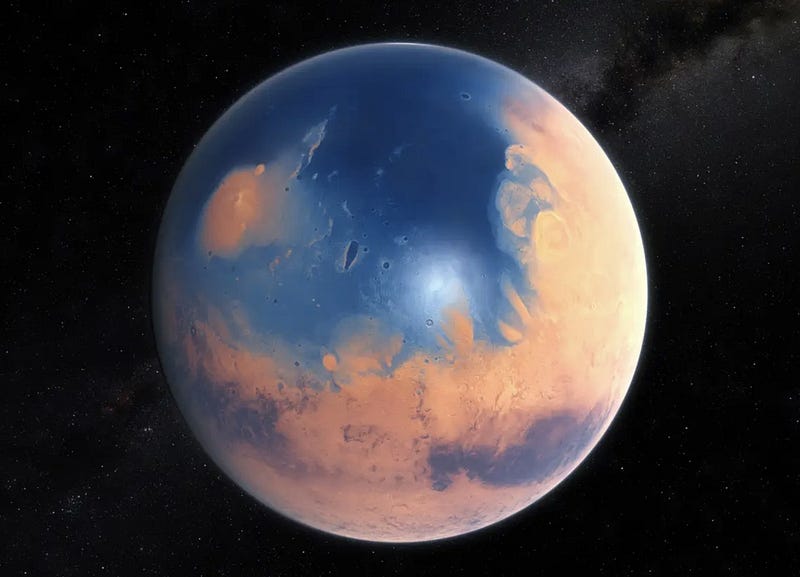 Early Mars with potential ocean coverage