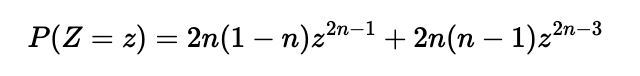 PDF derivation for random variable Z.