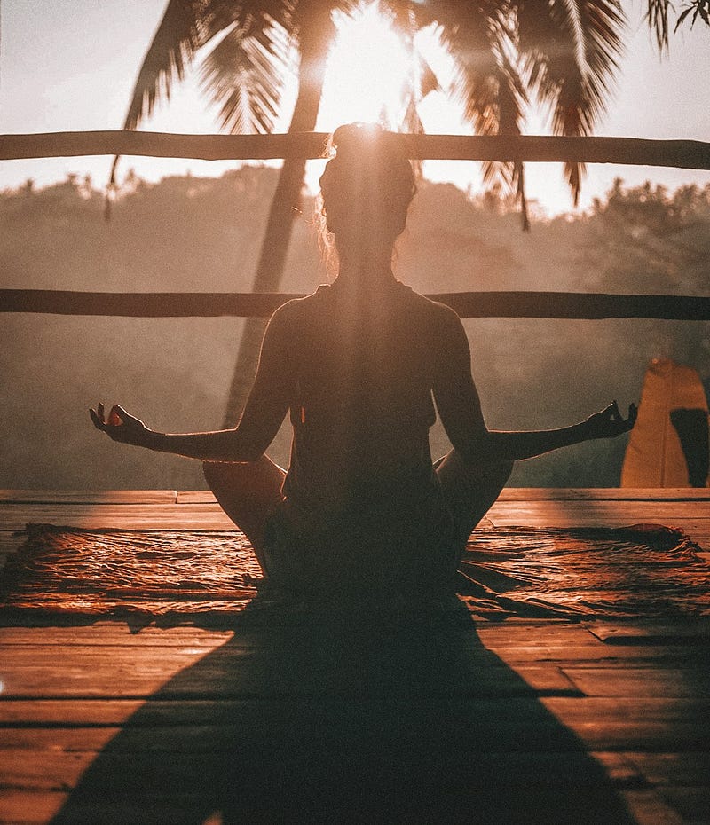 Meditative health stock photo