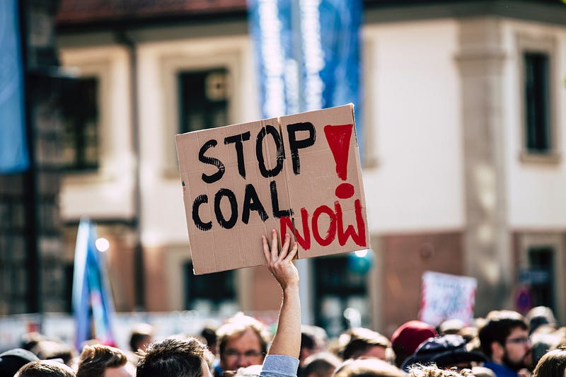 A group of passionate climate activists in action