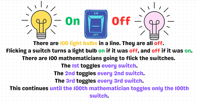 Calculation of light bulb states