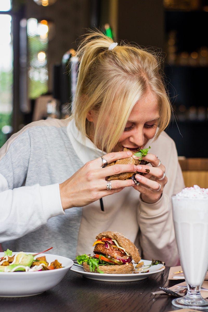 Individual preparing to tackle their yearly beef intake