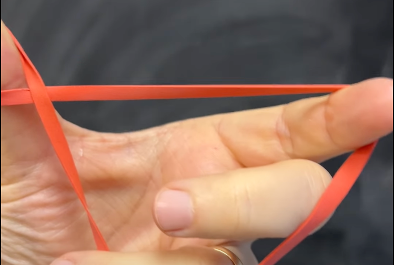 Rubber band demonstrating heat transfer