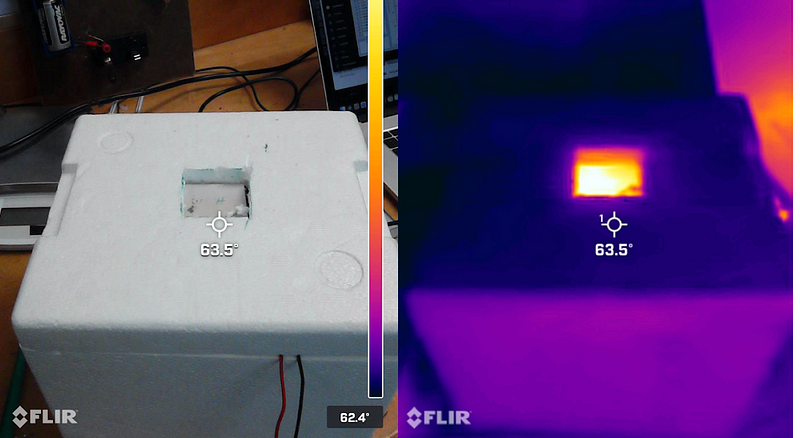 Peltier device cooling experiment