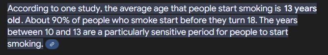 Smokers' average spending breakdown