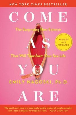 Book cover for "Come As You Are" by Emily Nagoski