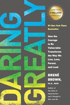 Book cover for "Daring Greatly" by Brené Brown